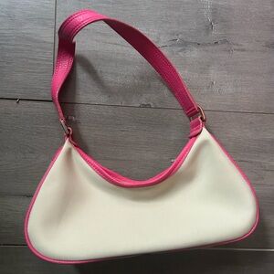 Maxx New York Pink and Cream Shoulder Bag